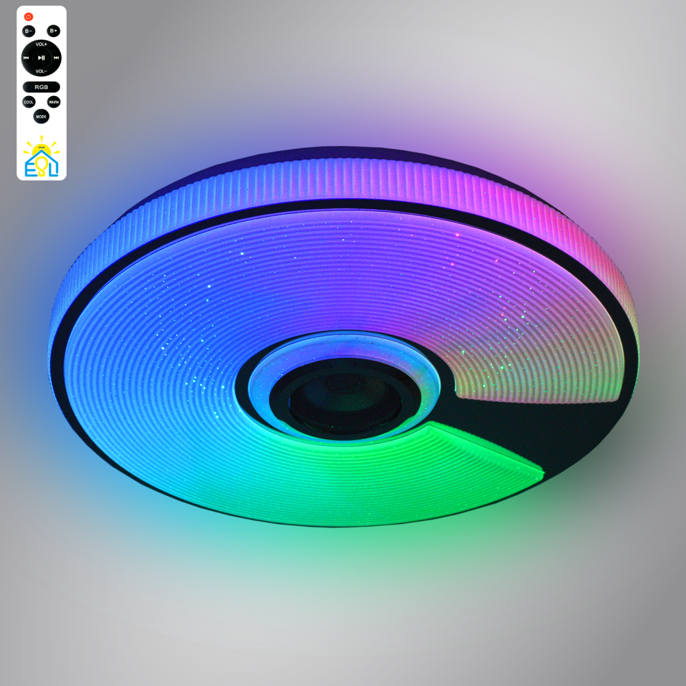 Люстра світлодіодна музична ESLLSE SONG R RGB 60 Вт 380x70 мм Білий (10452-1)